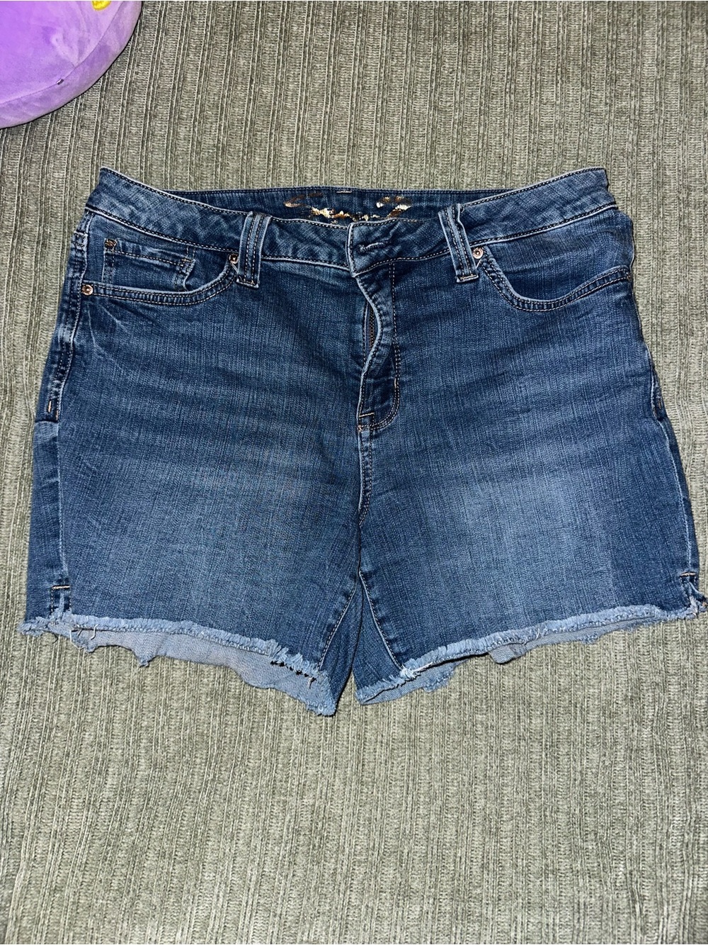 Seven7 Indigo Blue Denim Cutoff Shorts